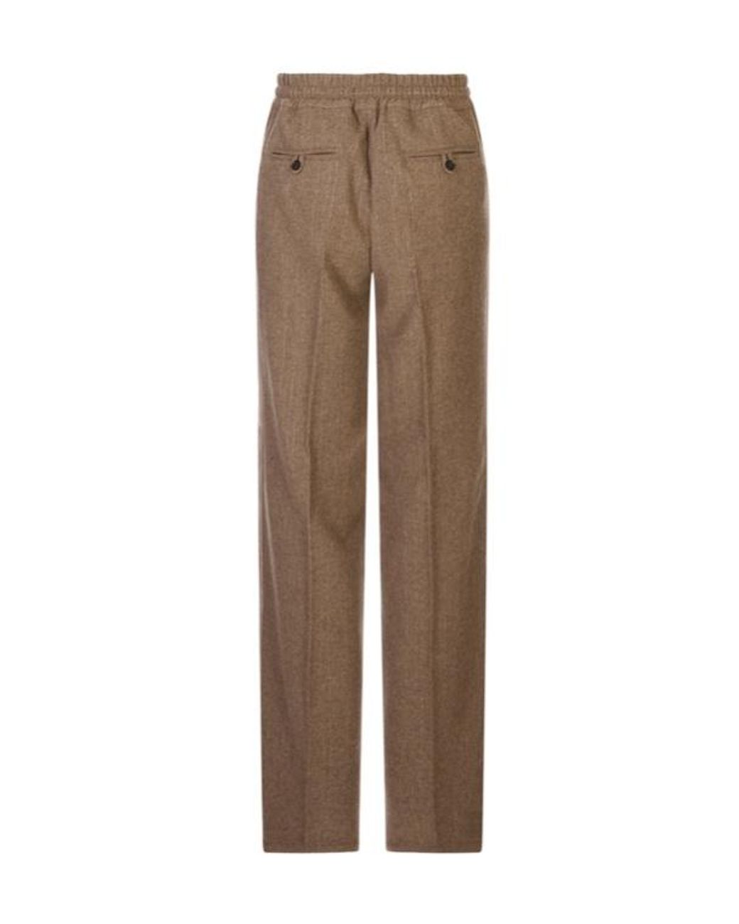 Kiton Brown Pinstripe Drawstring Trousers