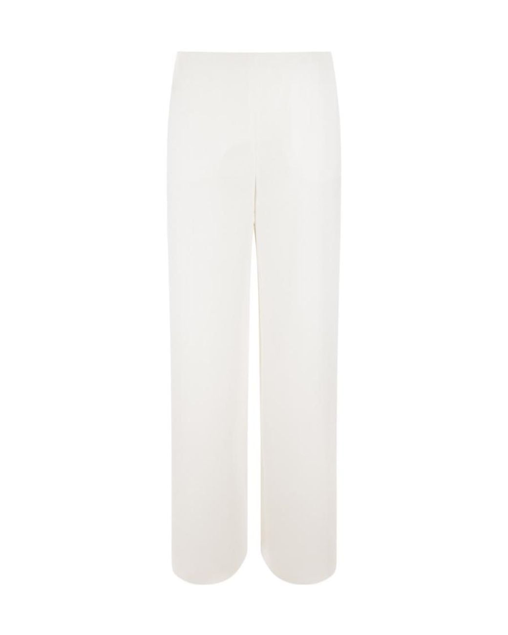 Valentino White High Waist Wide Leg Trousers