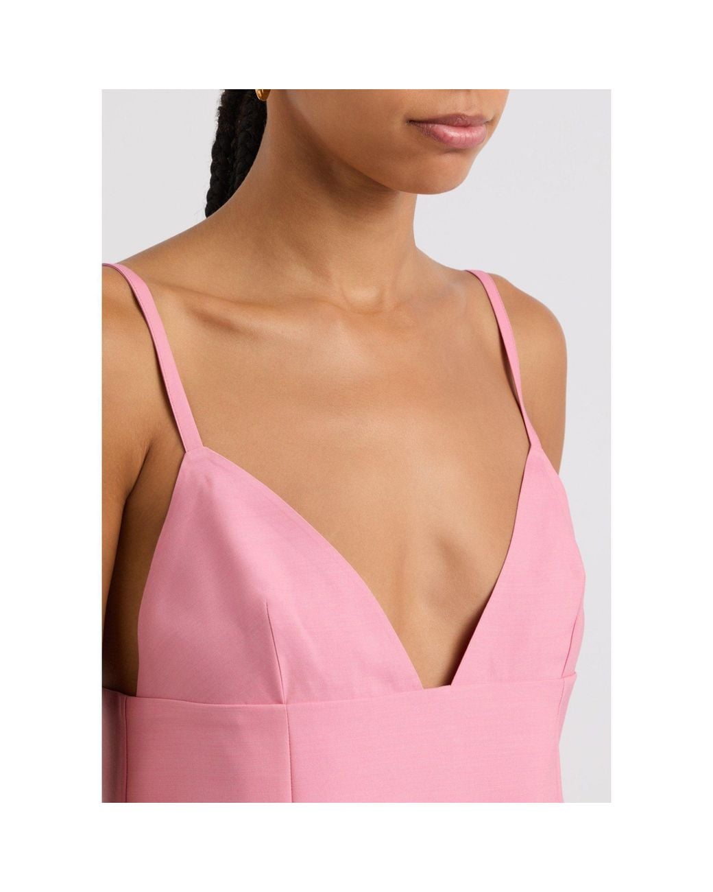 Jacquemus Pink Strap Short Dress
