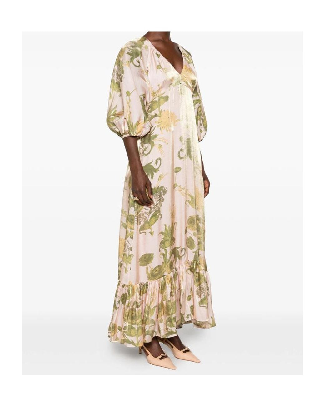 LaDoubleJ Natural V-Neck Dress