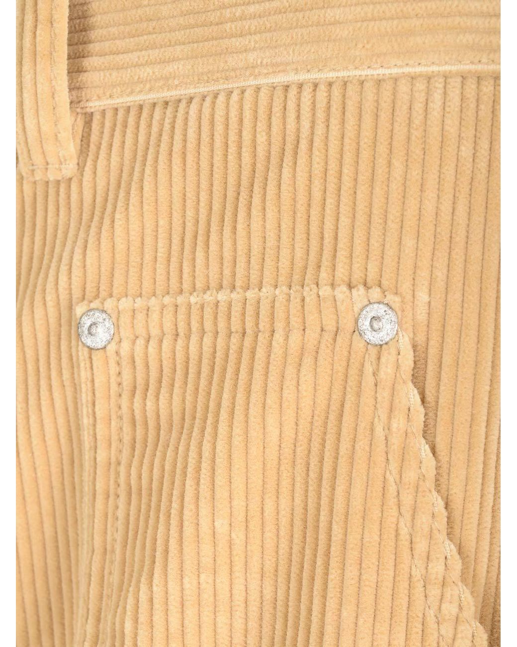 Palm Angels Natural Carrot Fit Corduroy Cargo Pants for men