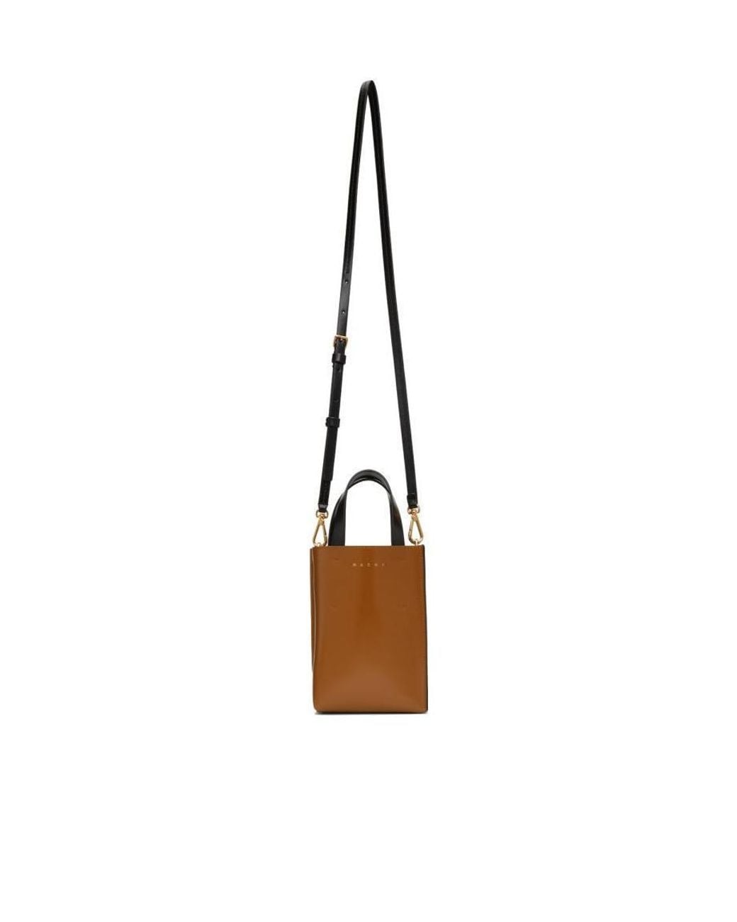 Marni Metallic Museo Logo Printed Nano Top Handle Bag for men