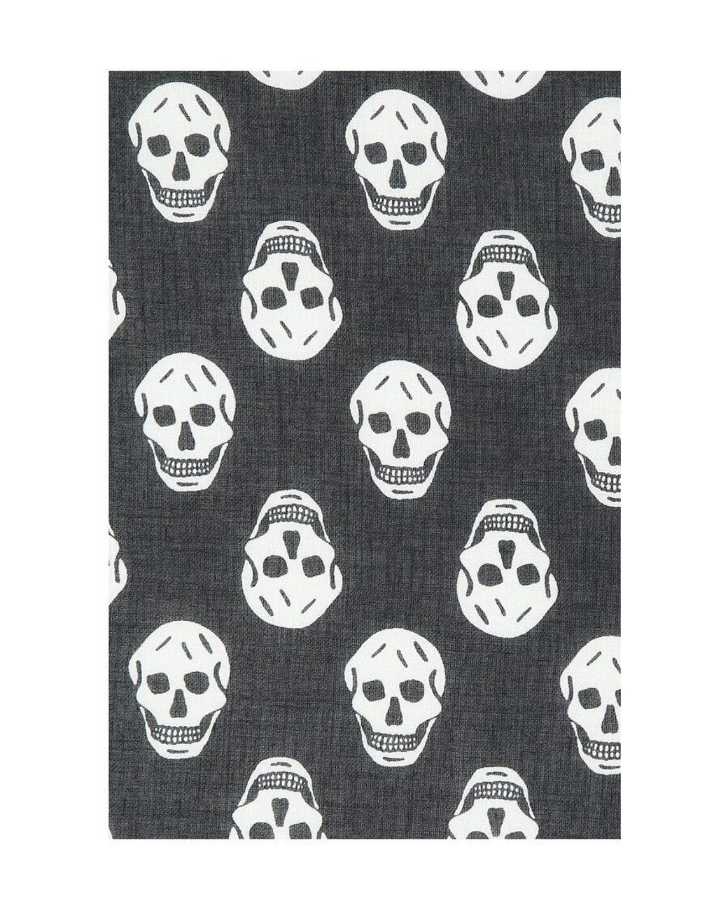 McQueen White Biker Skull Scarf