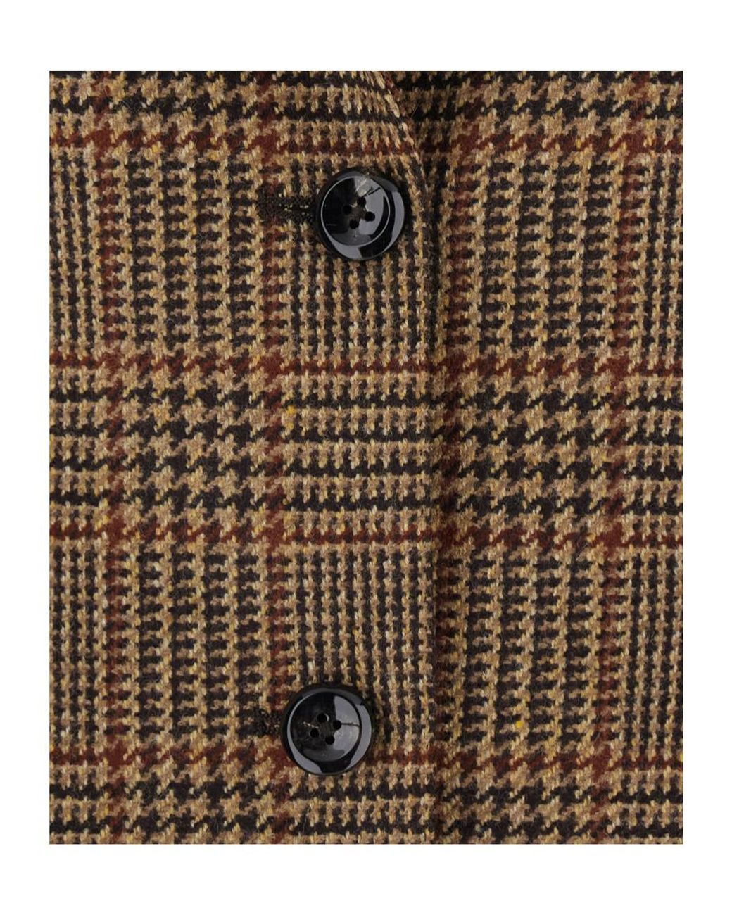 Tagliatore Brown Single-Breasted Houndstooth Blazer for men