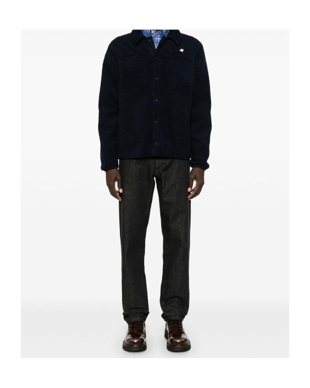 K-Way Blue Cameron Sherpa Polar Fleece Jacket for men