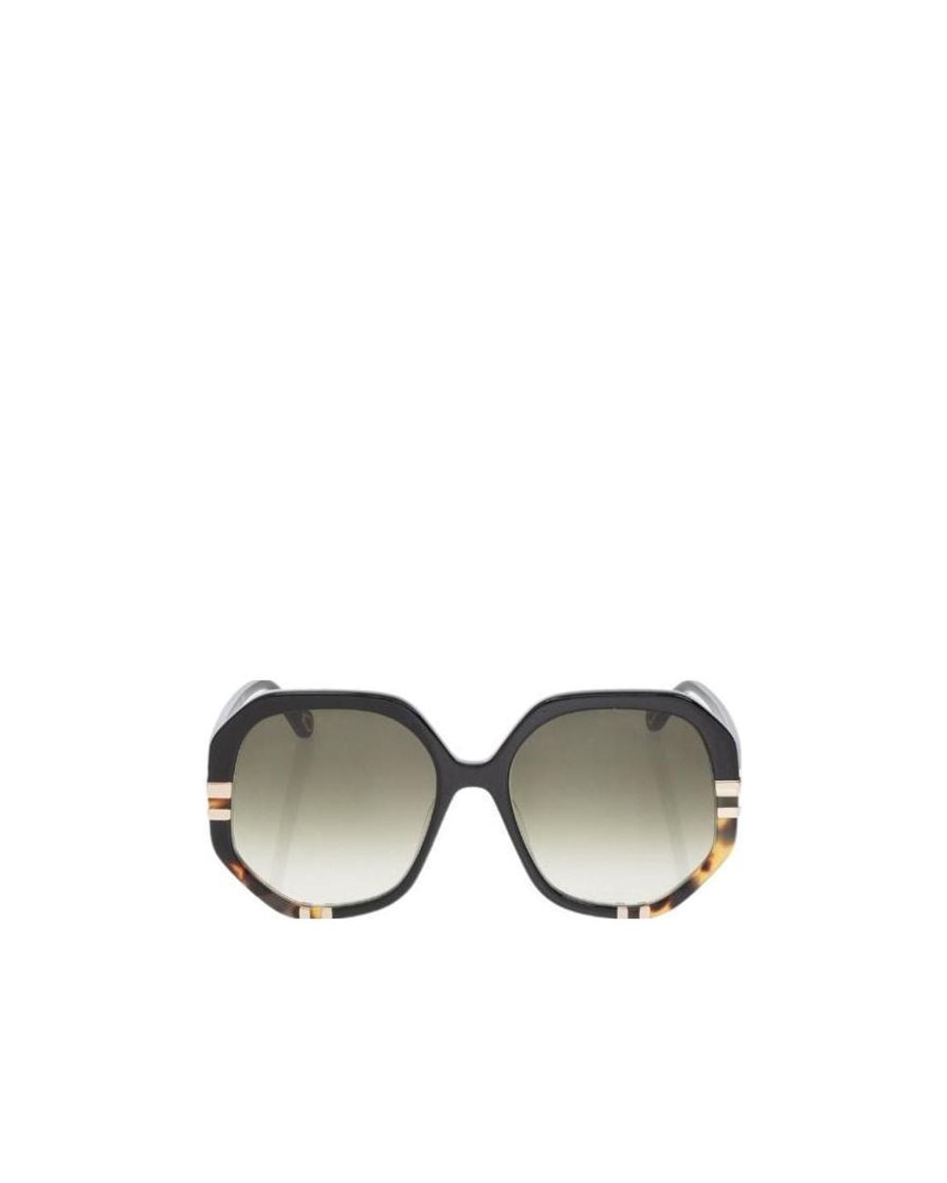 Chloé Metallic Chloé Eyewear Geometric Frame Sunglasses