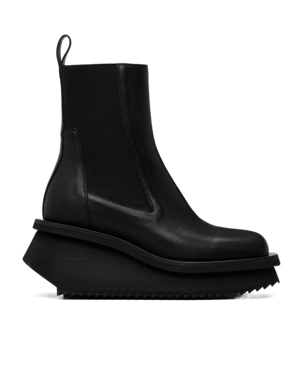 Rick Owens Black Chelsea Boots With Pull Tab for men