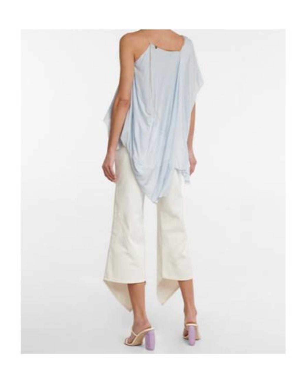 Loewe Blue Embellished Draped Top