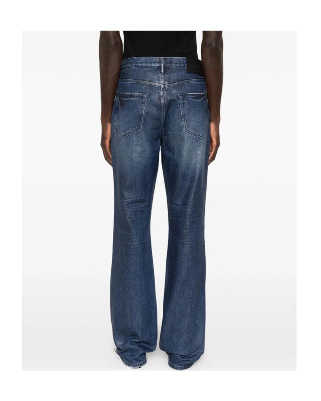 Purple Brand Blue Belt Loop Jeans for men