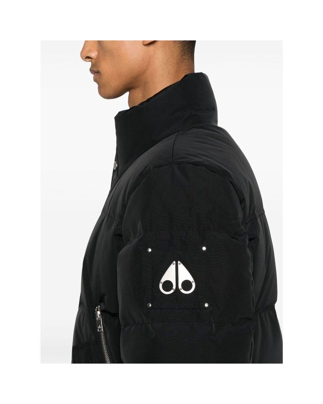 Moose Knuckles Black High Point Quilted Bomber Jacket for men