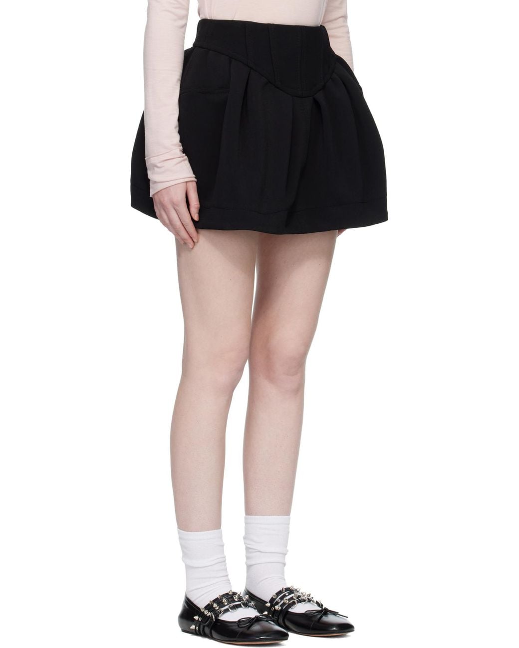 OPEN YY Black Wire Mini Skirt