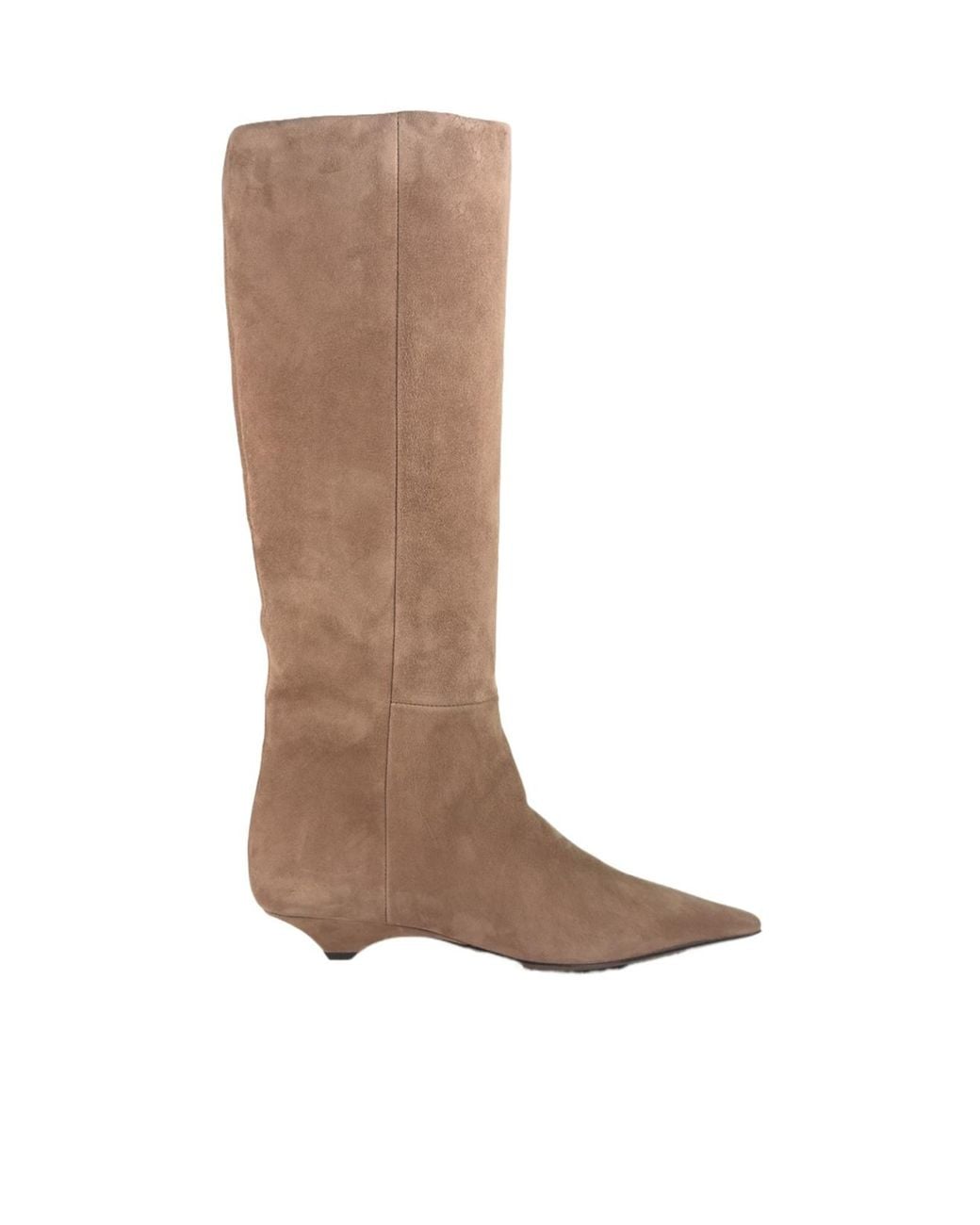Vic Matié Brown Pointed-Toe Suede Knee-High Boots