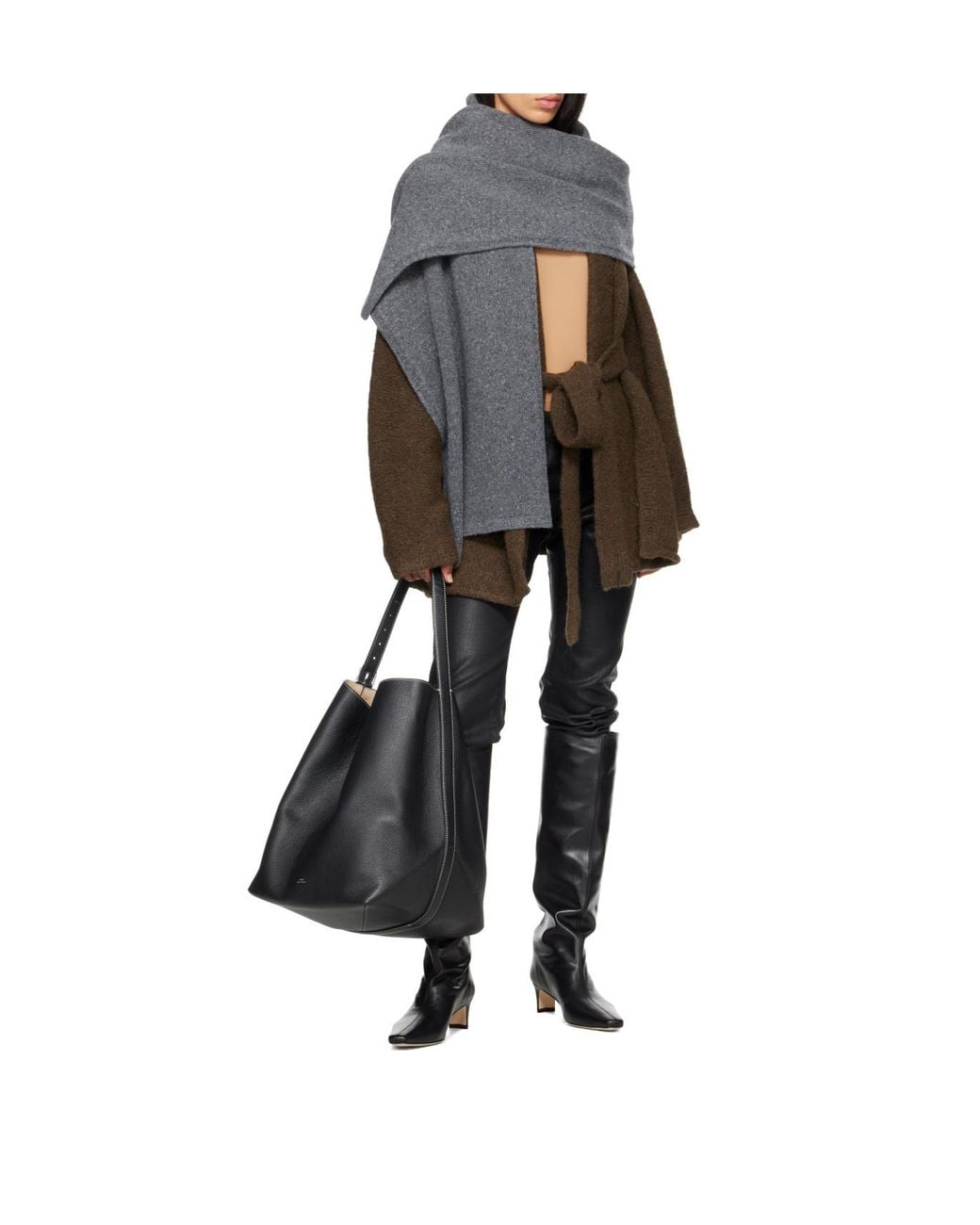Rohe Gray Solid-Color Scarf
