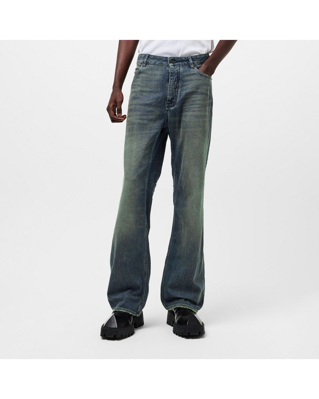 Balenciaga Blue Wide-Leg Jeans for men
