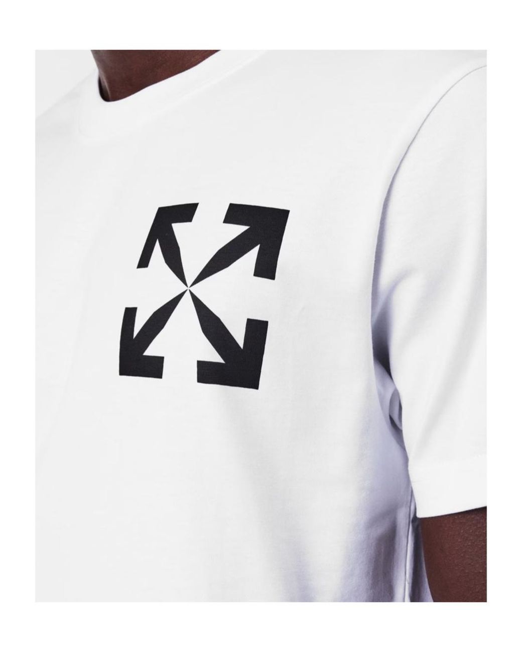 Off-White c/o Virgil Abloh White Logo Crew Neck T-Shirt for men
