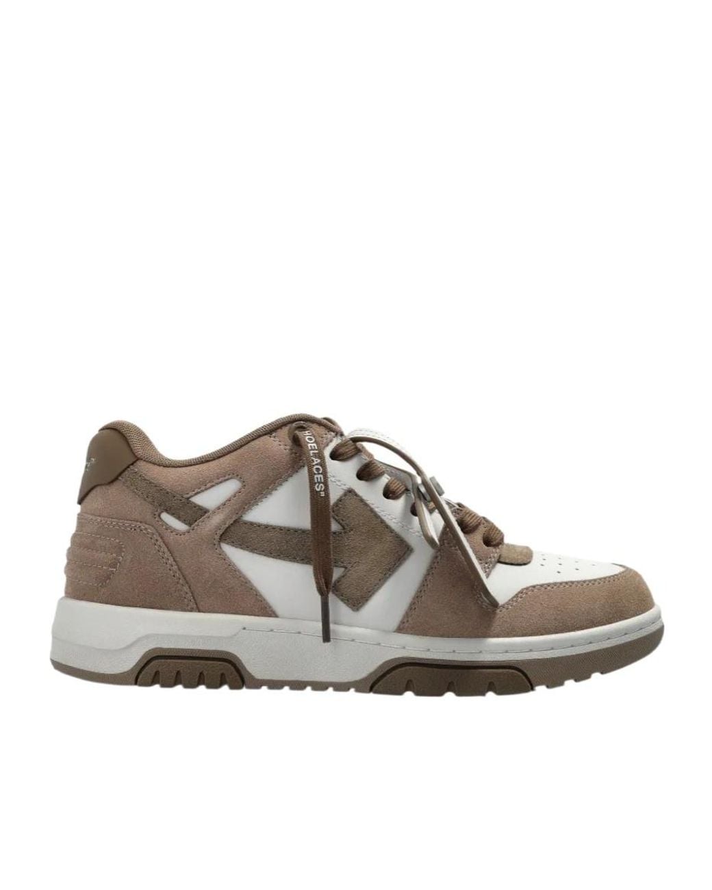Off-White c/o Virgil Abloh Brown Out Of Office Lace-Up Sneakers