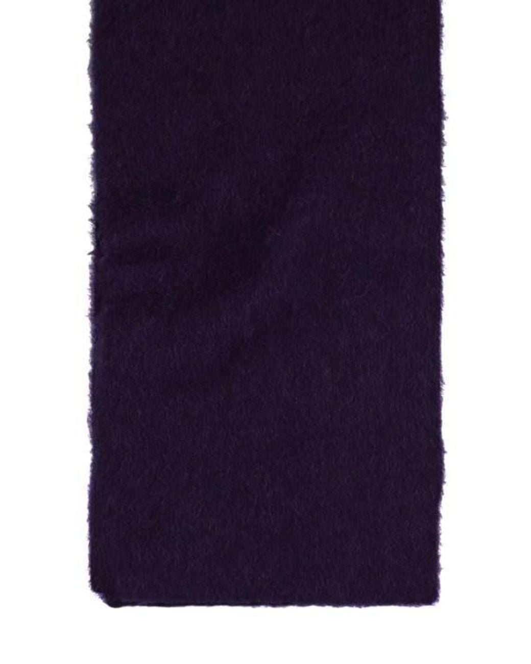 By Far Blue Rectangular Scarf With Fringed Edges