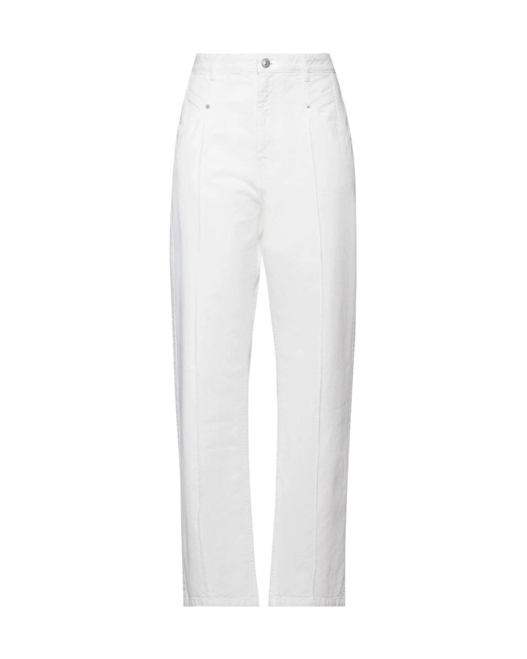 Isabel Marant White Straight-Leg Jeans