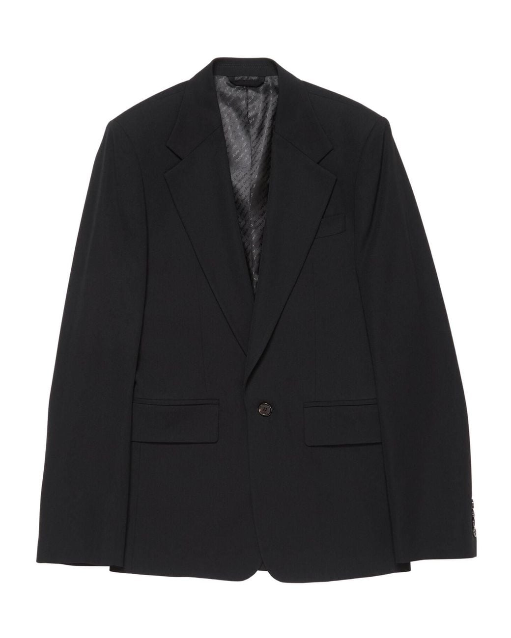 Acne Black Fitted Suit Jacket for men