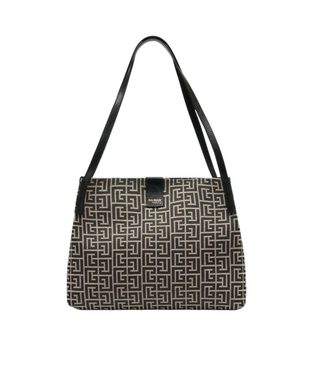Balmain Black Release Monogram Tote Bag
