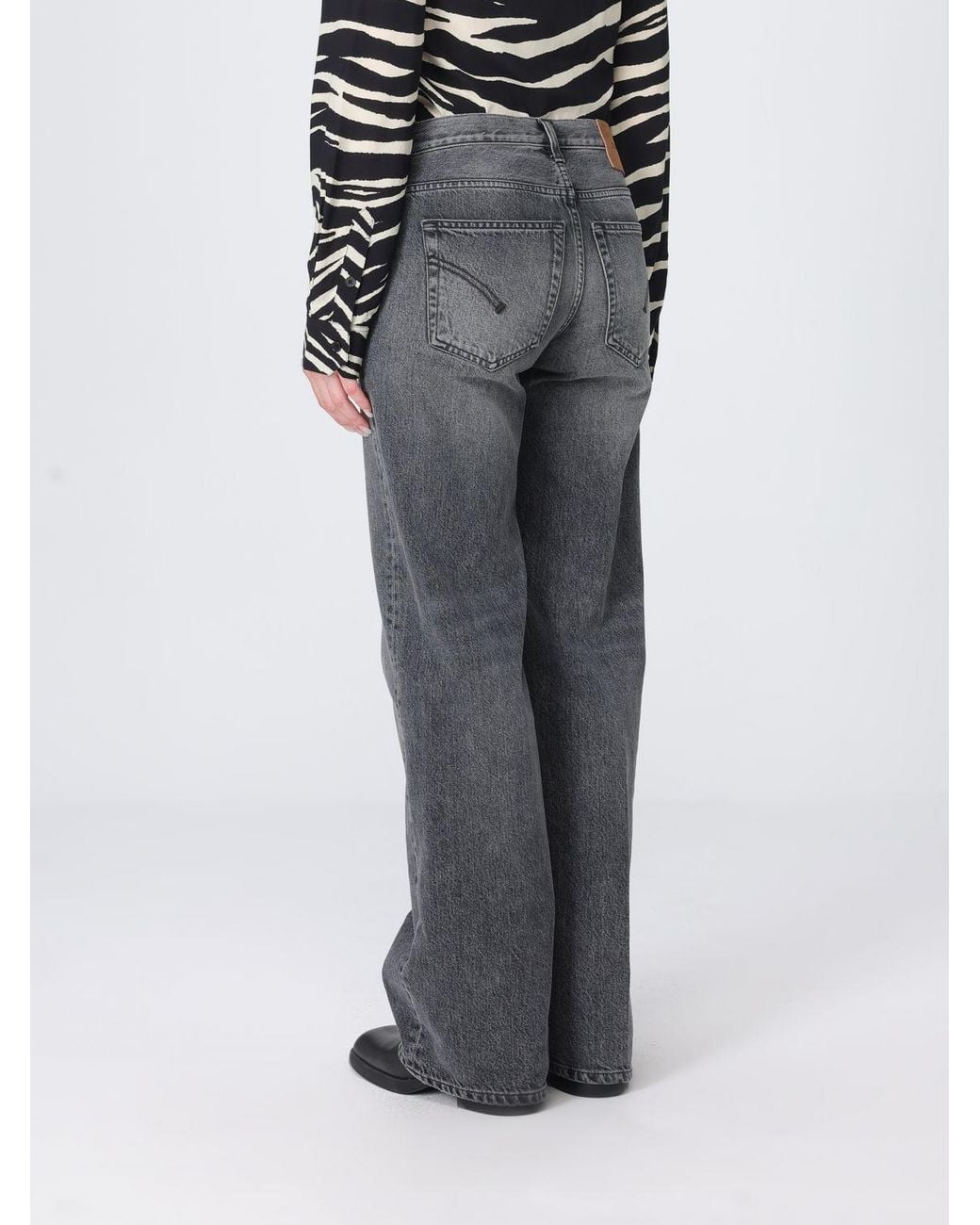 Dondup Gray Jacklyn Loose-Fit Jeans