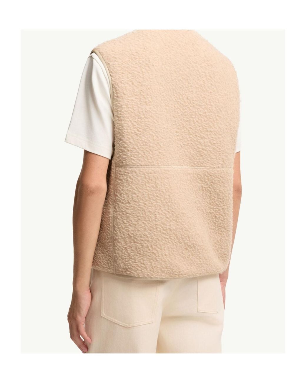 Moncler Natural Logo Patch Knit Gilet for men