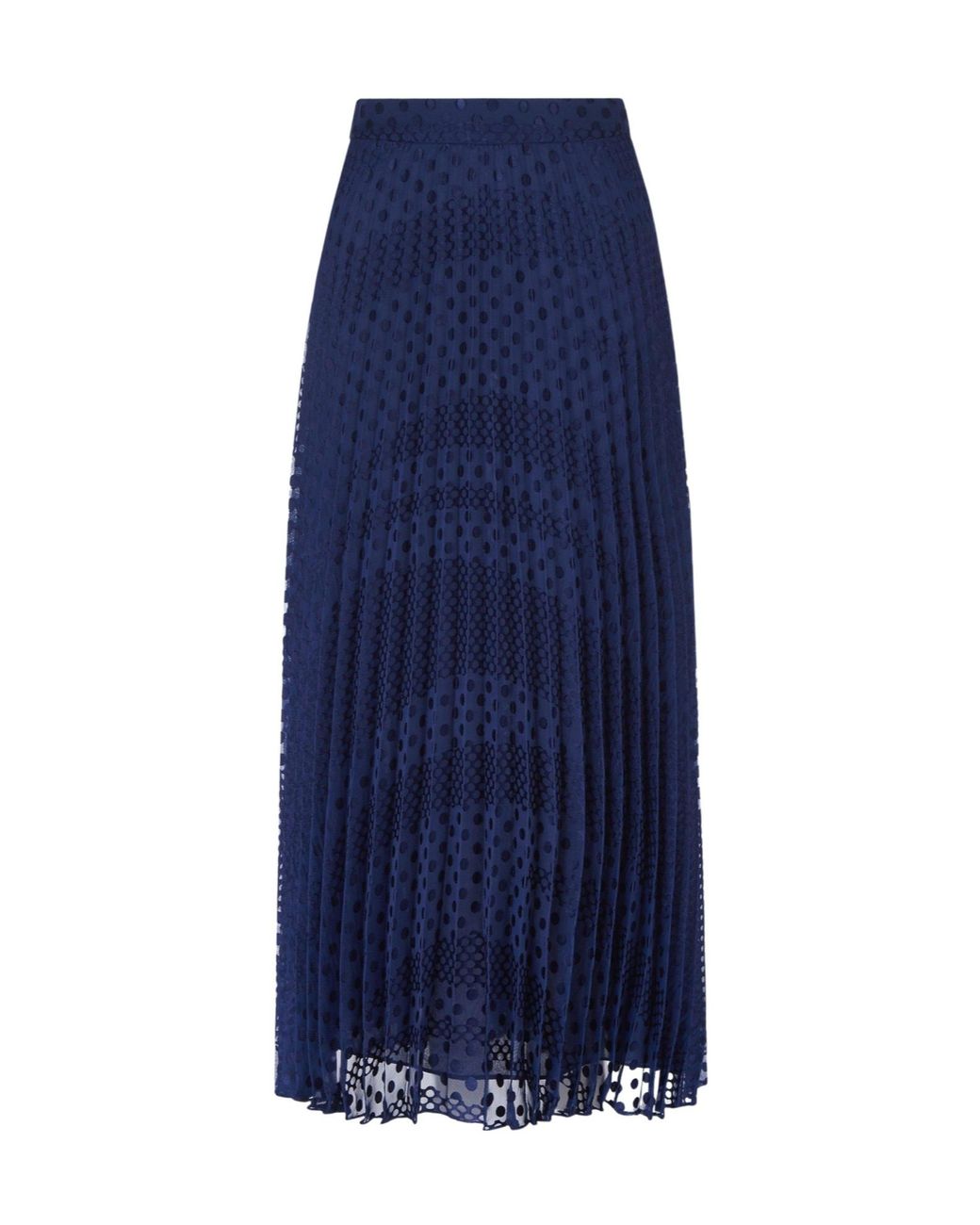 Emporio Armani Blue Pleated Maxi Skirt