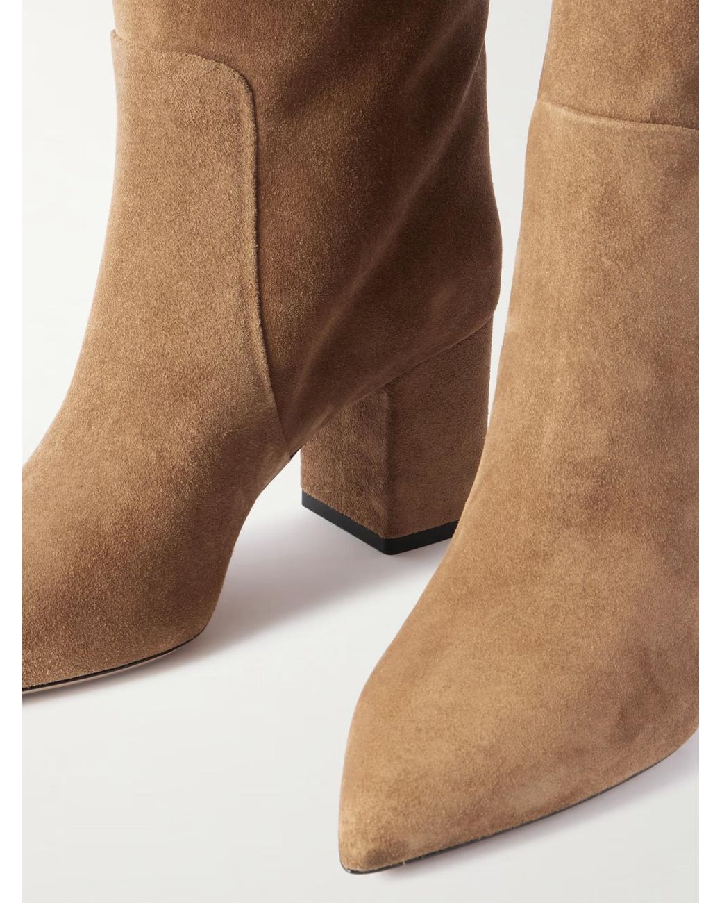 Paris Texas Brown Solid Color Suede Knee Boots