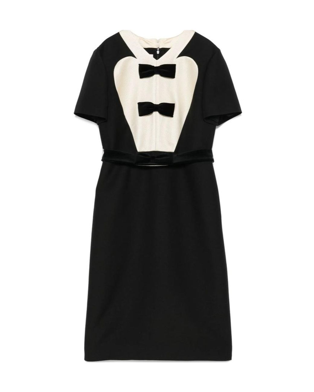 Valentino Black Bow-Detail Midi Dress
