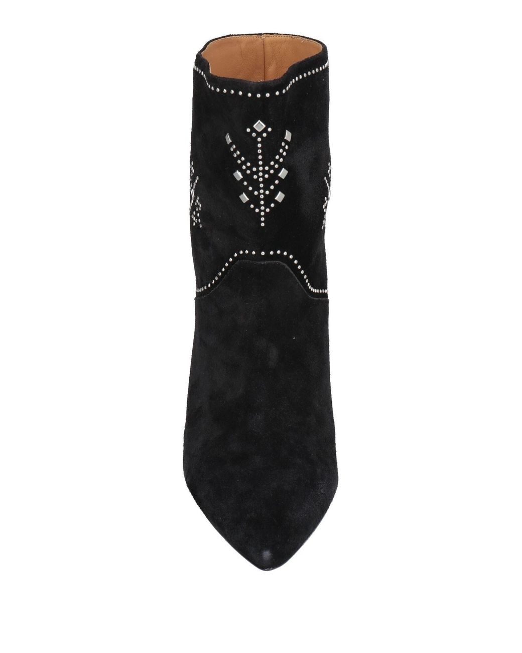 Isabel Marant Black Suede Denim Ankle Boots
