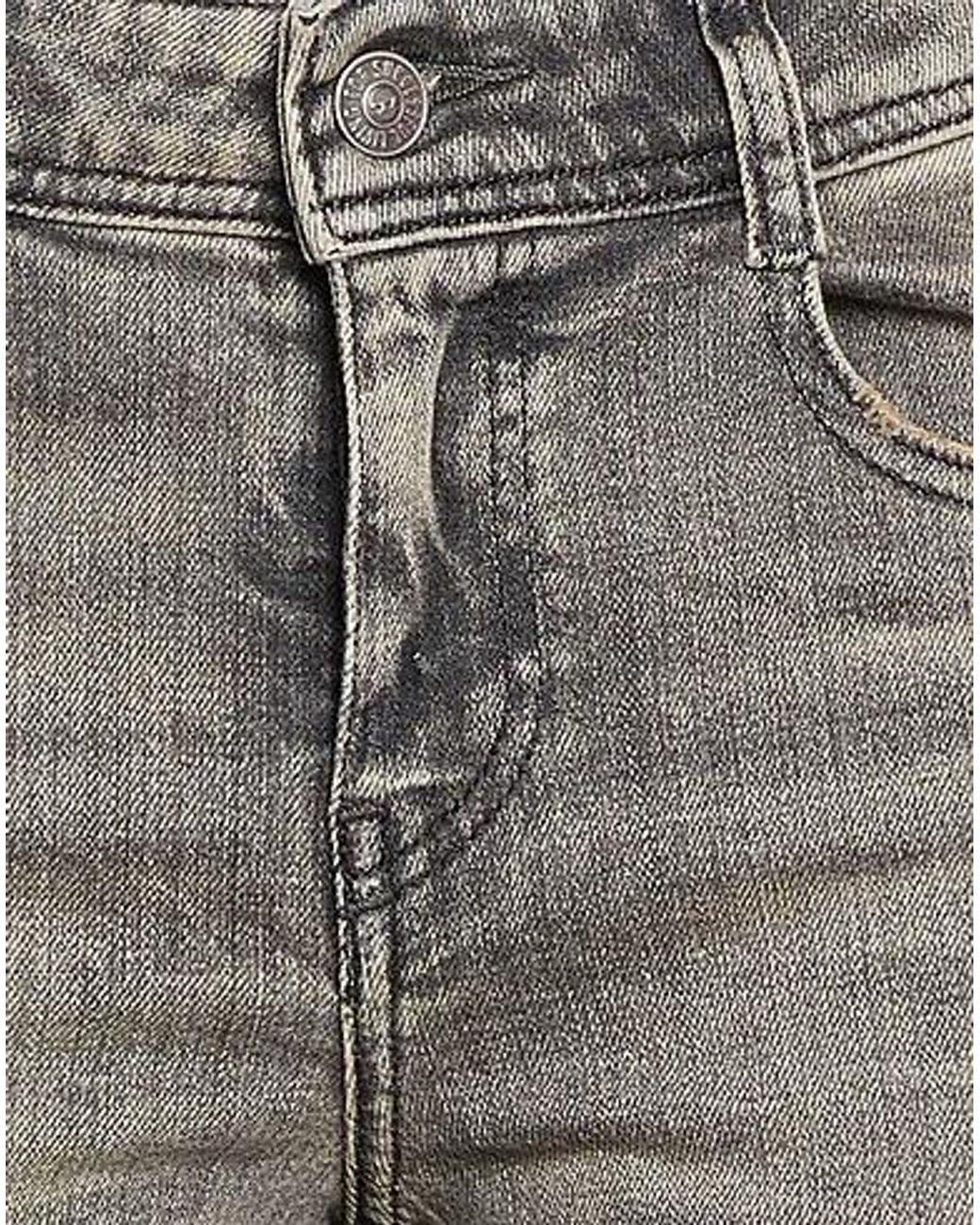 DIESEL Gray Stretch Denim Flared Pants