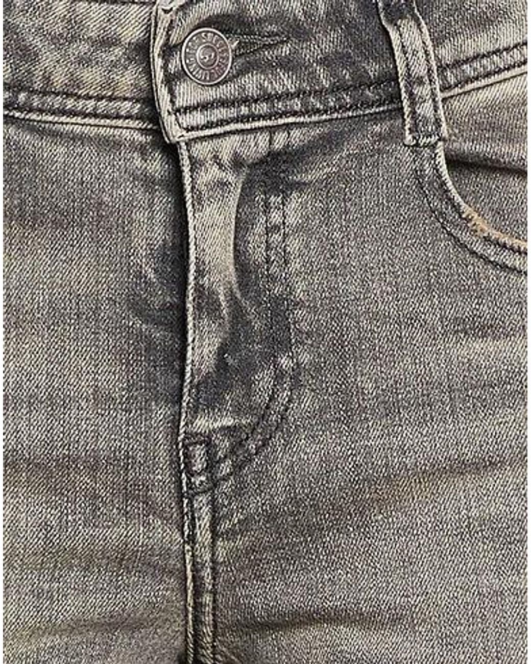 DIESEL Gray Stretch Denim Flared Pants