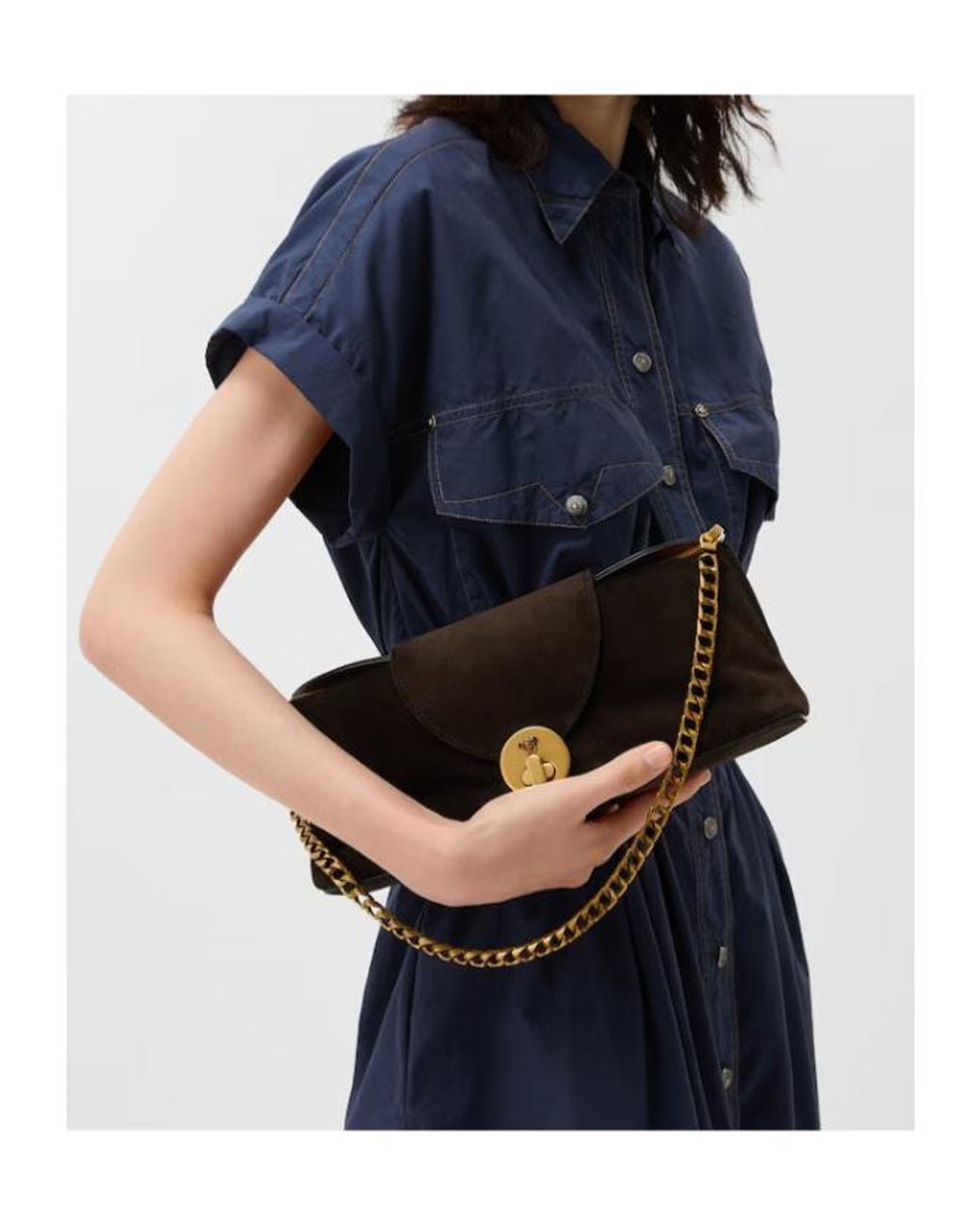 Versace Black Chain Strap Clutch Bag