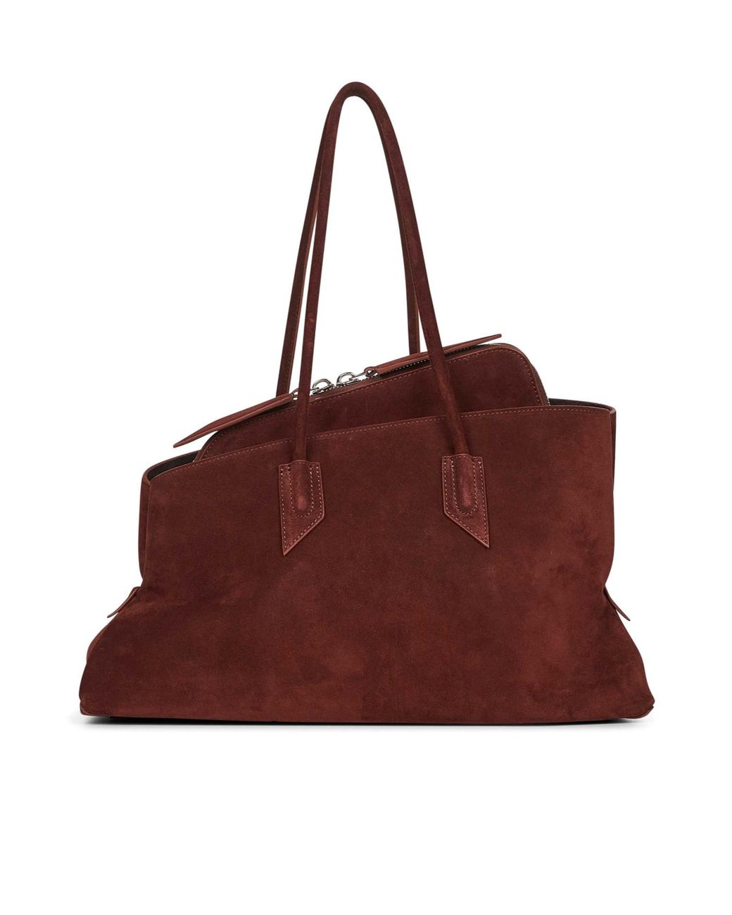 The Attico Brown Double-Handled Handbag