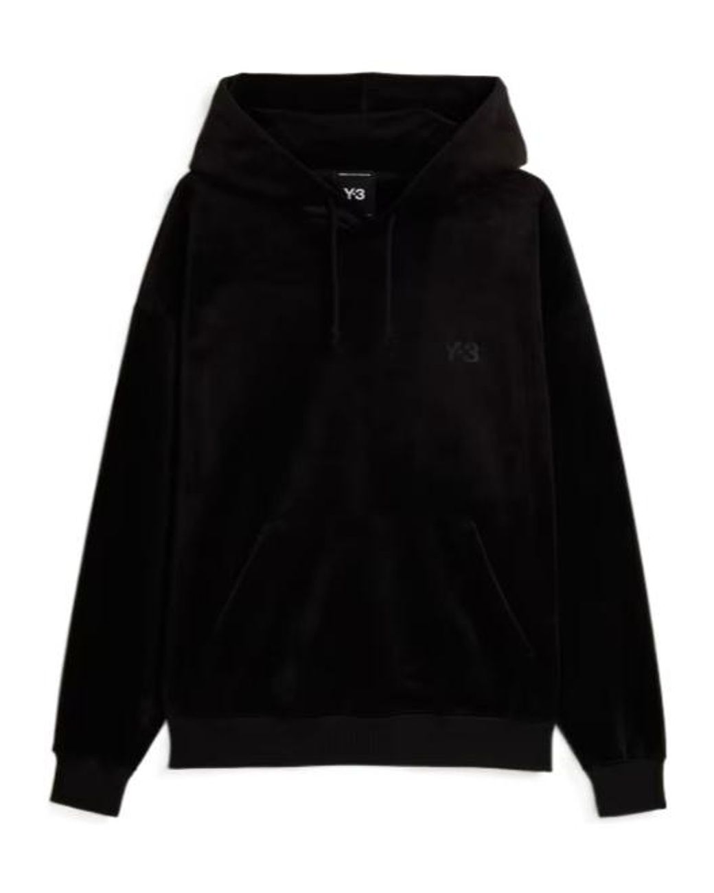 Y-3 Black Relaxed Logo Hoodie for men