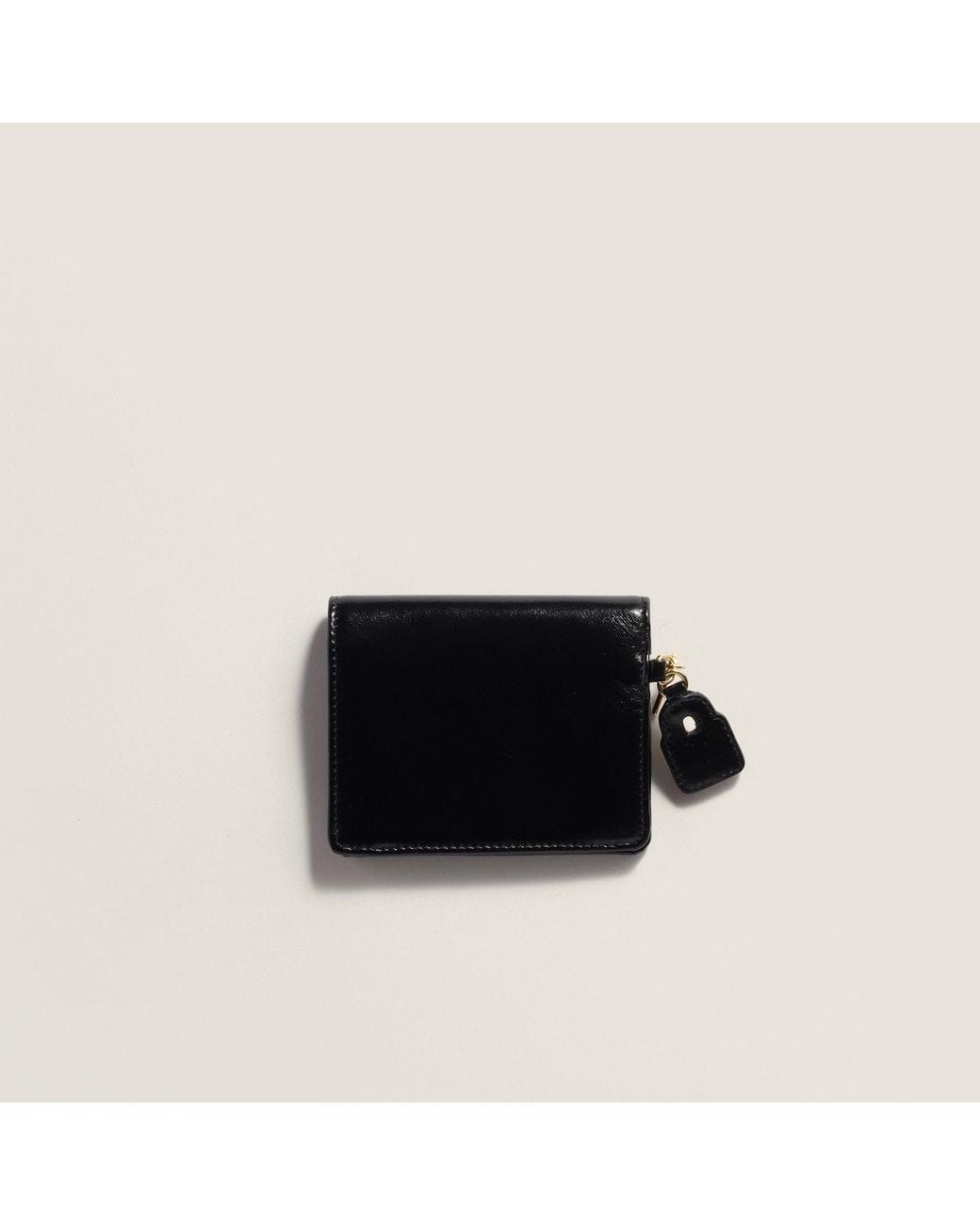 Miu Miu Black Logo-Lettering Bi-Fold Wallet