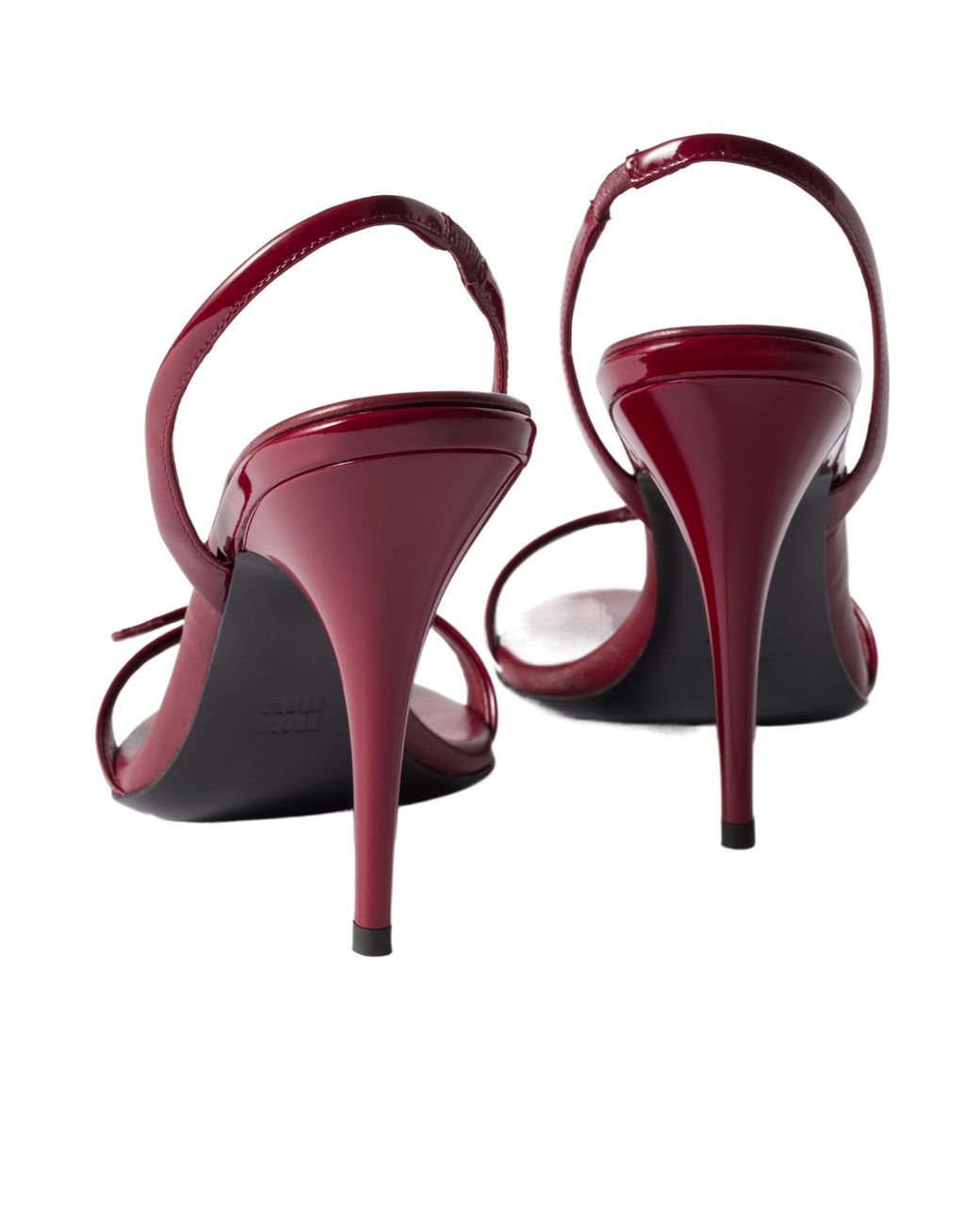 Miu Miu Red Patent Leather Sandals