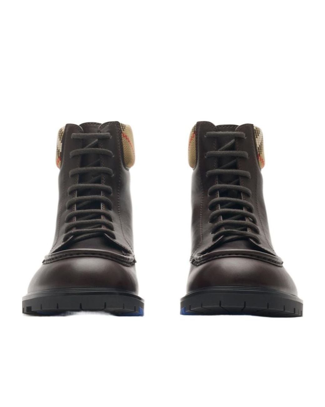Burberry Brown Rogue Combat Lace-Up Boots for men