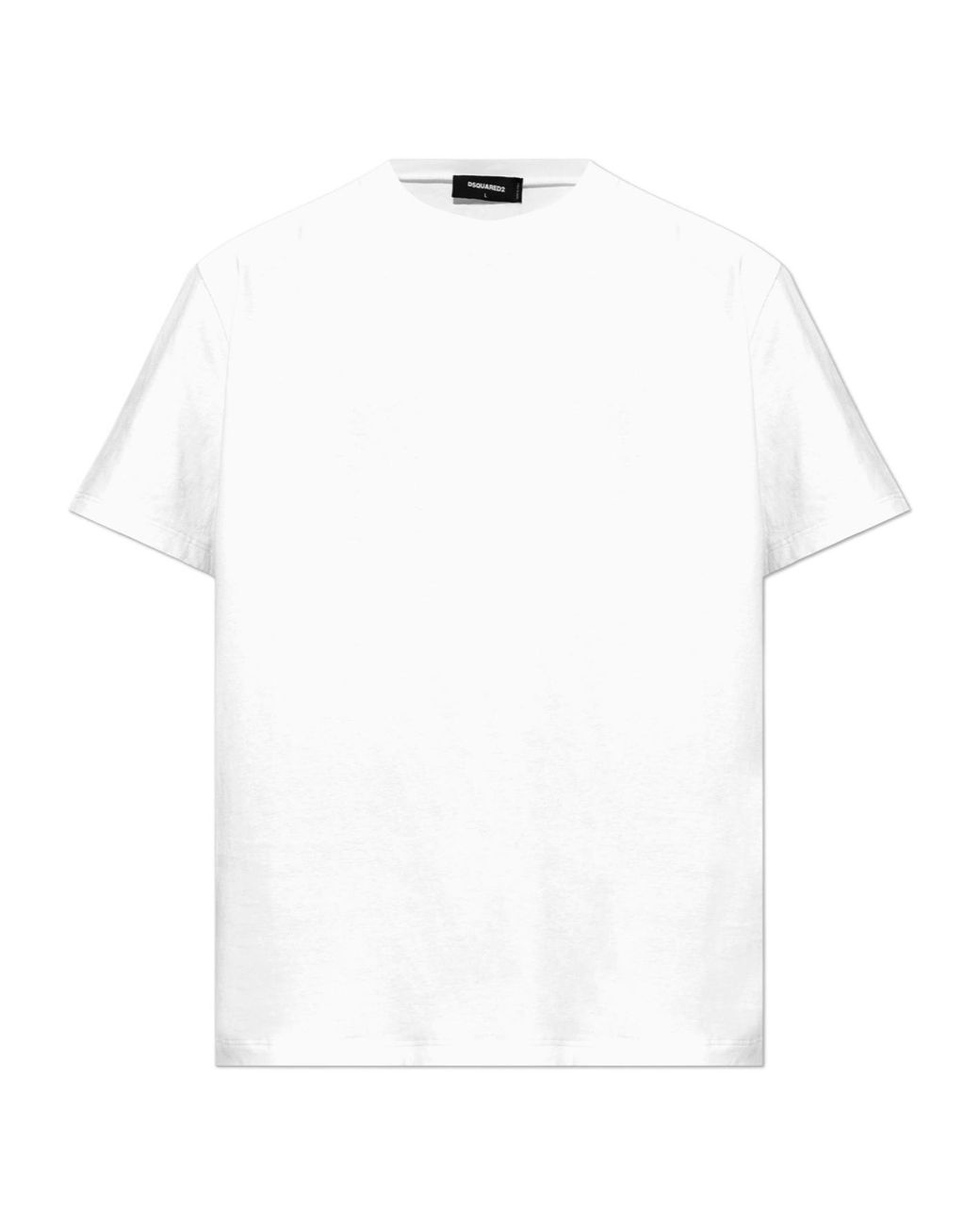 DSquared² White Logo Printed Crewneck T-Shirt for men