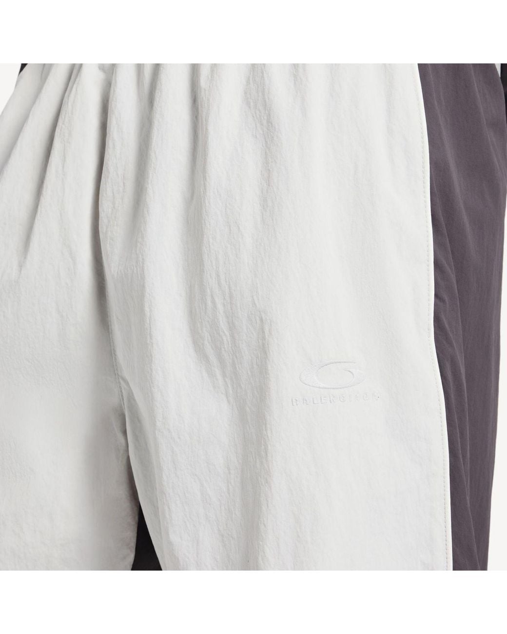 Balenciaga White Logo Embroidered Shorts for men