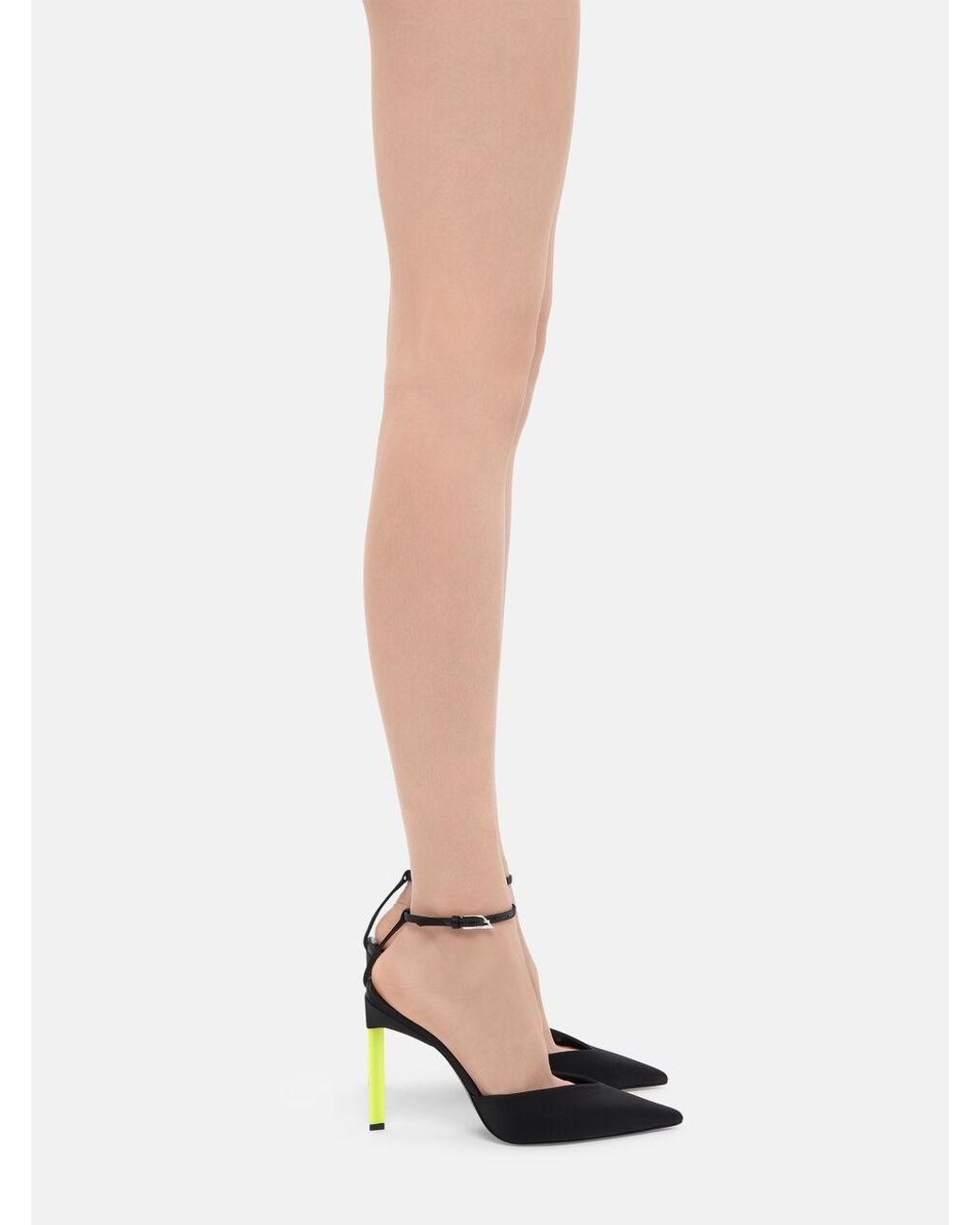 The Attico Black The Perine Contrasting Heel Pointed Toe Pumps