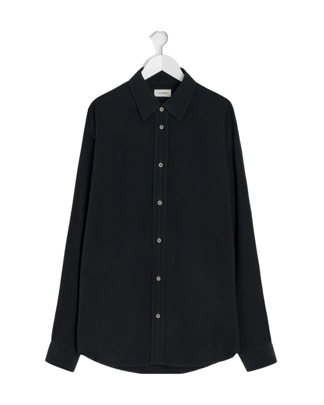 Lemaire Black Relaxed Shirt for men