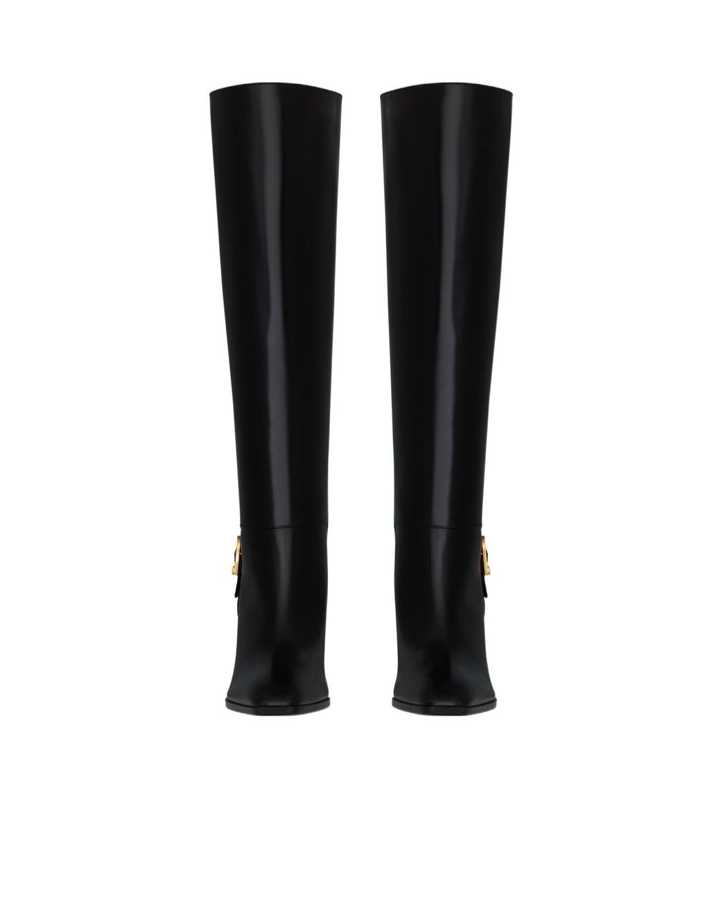 Saint Laurent Black Julia Square Toe Boots