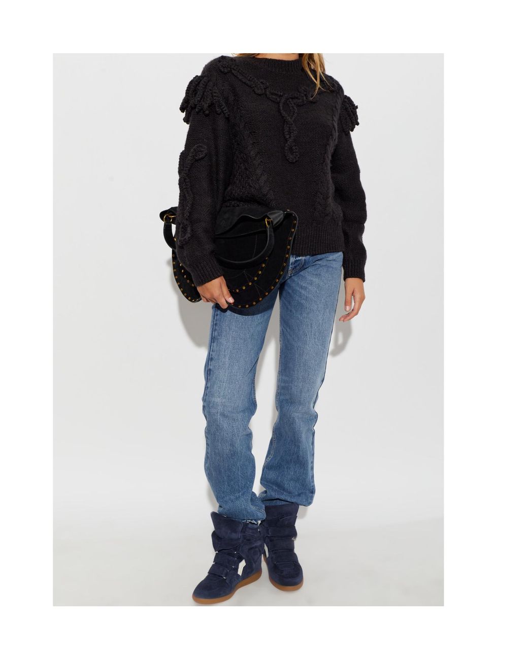 Isabel Marant Black Isabel Marant Étoile Katria Cable Knit Sweater
