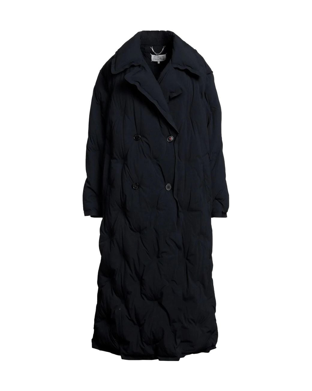 Maison Margiela Black Double-Breasted Down Coat