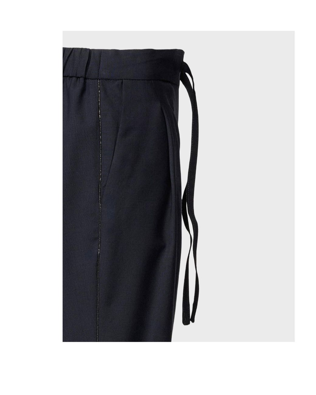 Fabiana Filippi Blue Pleated Tapered Drawstring Trousers