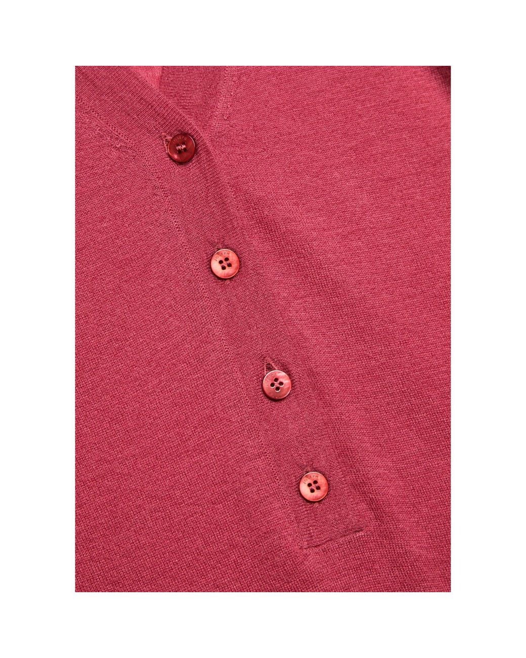 Joseph Pink V-Neck Long-Sleeve Knit Top