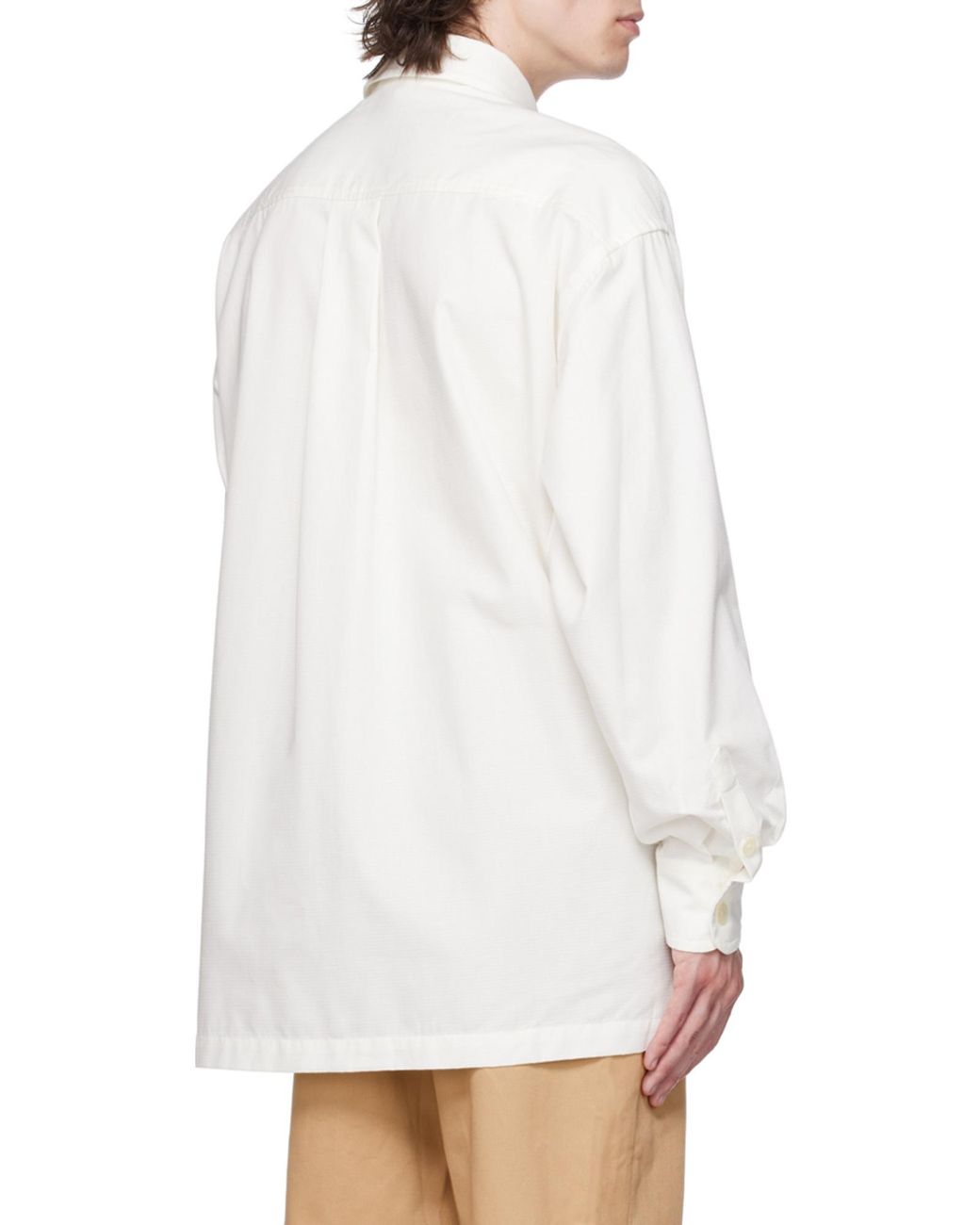 KENZO White Boke Flower Embroidered Buttoned Shirt for men
