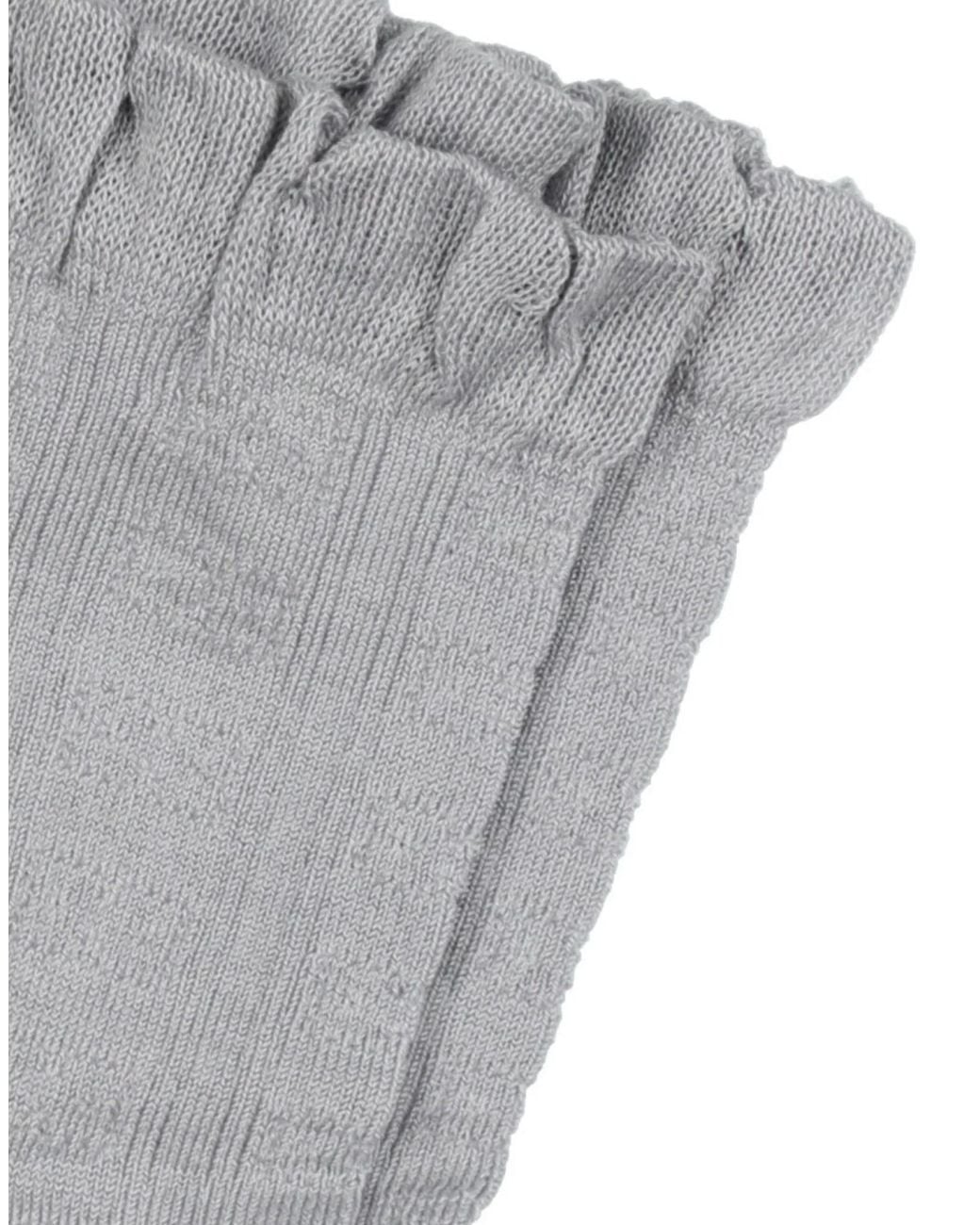 Ganni Gray Simple Solid-Colored Short Socks