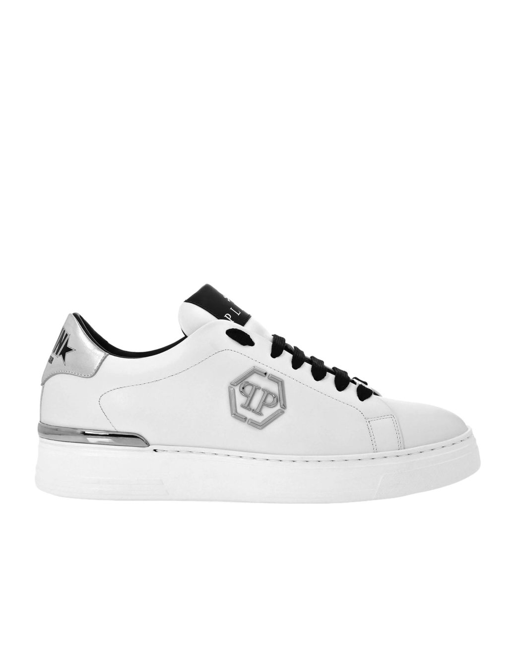 Philipp Plein White Hexagon Low-Top Sneakers for men